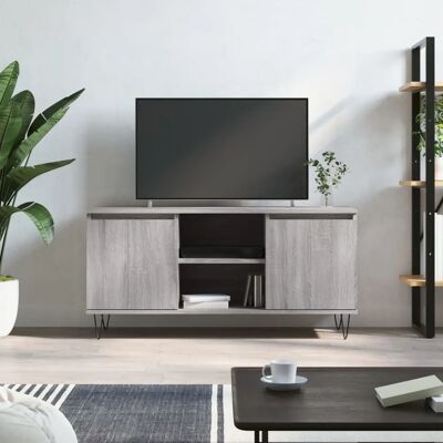 vidaXL Graues Sonoma TV-Schrank - TV-Tisch, Medieneinheit, Holzwerkstoff vidaXL Graues Sonoma TV-Schrank - TV-Tisch, Medieneinheit, Holzwerkstoff