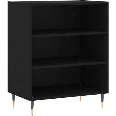 vidaXL Zwart Engineered Hout Sideboard - Woonkamer Opbergmeubel vidaXL Zwart Engineered Hout Sideboard - Woonkamer Opbergmeubel