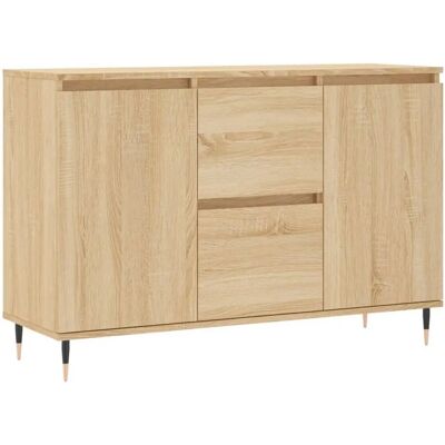 vidaXL Sonoma Eichen Sideboard - Stauraumbrett im Wohnzimmer vidaXL Sonoma Eichen Sideboard - Stauraumbrett im Wohnzimmer