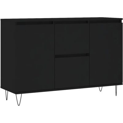 vidaXL 827205 Black Engineered Wood Sideboard - Sideboard vidaXL 827205 Black Engineered Wood Sideboard - Sideboard