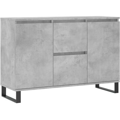 vidaXL Dressoir Beton Grijs 104x35x70 cm Engineered Wood - Dressoir vidaXL Dressoir Beton Grijs 104x35x70 cm Engineered Wood - Dressoir