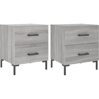 vidaXL Table de Nuit - Gris Sonoma - Moderne, Durable, Spacieuse - Table de Nuit - Publicité vidaXL Table de Nuit - Gris Sonoma - Moderne, Durable, Spacieuse - Table de Nuit - Publicité