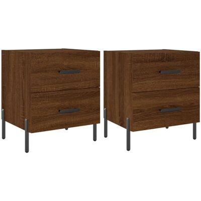 vidaXL 827339 Nachttisch Eiche Braun - Nachttisch vidaXL 827339 Nachttisch Eiche Braun - Nachttisch