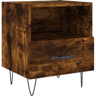 vidaXL Nachttisch - Räucher Eiche - 40x35x47,5 cm - Beistelltisch vidaXL Nachttisch - Räucher Eiche - 40x35x47,5 cm - Beistelltisch