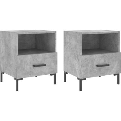 vidaXL 827445 Nachttisch - Beton Grau - Nachttisch vidaXL 827445 Nachttisch - Beton Grau - Nachttisch