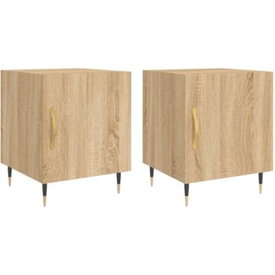 vidaXL Eichen Nachttisch - Nachtschrank, 2 st vidaXL Eichen Nachttisch - Nachtschrank, 2 st