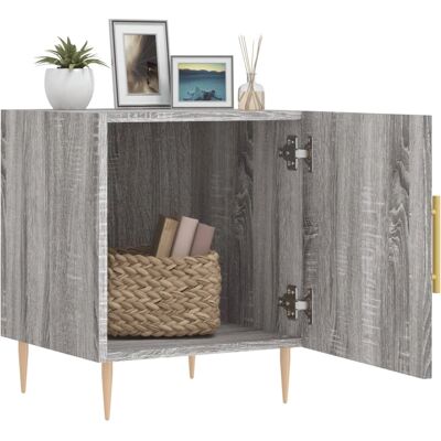 vidaXL Sonoma yöpöytä - 40x40x50 cm - Harmaa vidaXL Sonoma yöpöytä - 40x40x50 cm - Harmaa