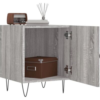 vidaXL Comodinis Sonoma Gris 2 pcs - Table de nuit - Publicité vidaXL Comodinis Sonoma Gris 2 pcs - Table de nuit - Publicité