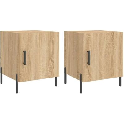 vidaXL Nachttisch Sonoma Eiche - Modernes Beistelltisch-Set vidaXL Nachttisch Sonoma Eiche - Modernes Beistelltisch-Set