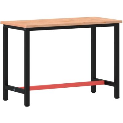 vidaXL Työtaso 115x55x81,5 cm Massiivinen tammipuuta ja metalli - Työtaso vidaXL Työtaso 115x55x81,5 cm Massiivinen tammipuuta ja metalli - Työtaso