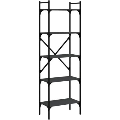 vidaXL 833343 Schwarzes 5-stöckiges Bücherregal - Wohnzimmer Aufbewahrung vidaXL 833343 Schwarzes 5-stöckiges Bücherregal - Wohnzimmer Aufbewahrung