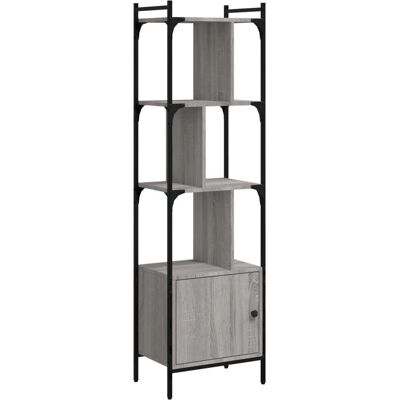 vidaXL Bücherregal mit Tür - Bookcase - Grau Sonoma - 44,5x30x154,5 cm vidaXL Bücherregal mit Tür - Bookcase - Grau Sonoma - 44,5x30x154,5 cm