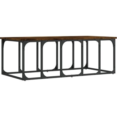 vidaXL Table basse Chêne Fumé - 100x50x35.5 cm - Table de salon - Publicité vidaXL Table basse Chêne Fumé - 100x50x35.5 cm - Table de salon - Publicité
