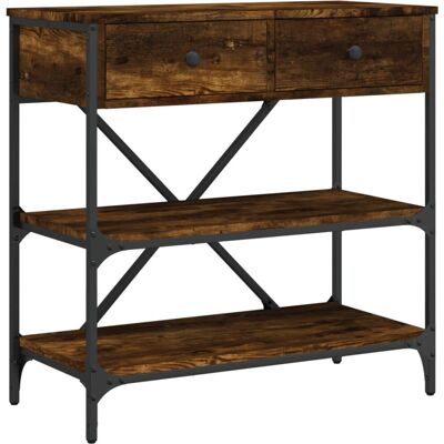 vidaXL gerookte eiken console tafel - 75x34.5x75 cm vidaXL gerookte eiken console tafel - 75x34.5x75 cm