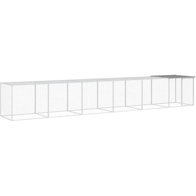 vidaXL Kyllingehus med Tag - 603x98x90 cm - Galvaniseret Stål vidaXL Kyllingehus med Tag - 603x98x90 cm - Galvaniseret Stål