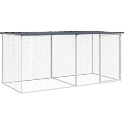 Kurnik z pokrywą vidaXL - 203x98x90 cm, Ocynkowana stal Kurnik z pokrywą vidaXL - 203x98x90 cm, Ocynkowana stal