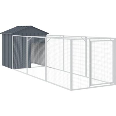 vidaXL Hondenhok - Staal, Antraciet, 117x405x123 cm vidaXL Hondenhok - Staal, Antraciet, 117x405x123 cm