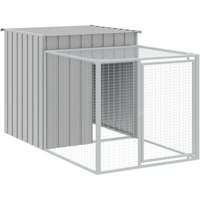 vidaXL Kurnik Jasnoszary 110x813x110 cm Ocynkowana Stal - Kurnik dla kur vidaXL Kurnik Jasnoszary 110x813x110 cm Ocynkowana Stal - Kurnik dla kur