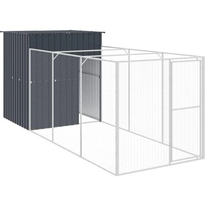 vidaXL Hondenhok met omheining - Gegalvaniseerd staal vidaXL Hondenhok met omheining - Gegalvaniseerd staal
