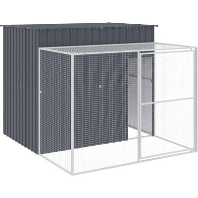 vidaXL Domek dla psa z wybiegiem - Stal galwanizowana - Duży rozmiar vidaXL Domek dla psa z wybiegiem - Stal galwanizowana - Duży rozmiar