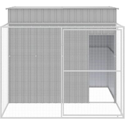 vidaXL Domek dla psa z ogrodzeniem - Ocynkowana stal vidaXL Domek dla psa z ogrodzeniem - Ocynkowana stal