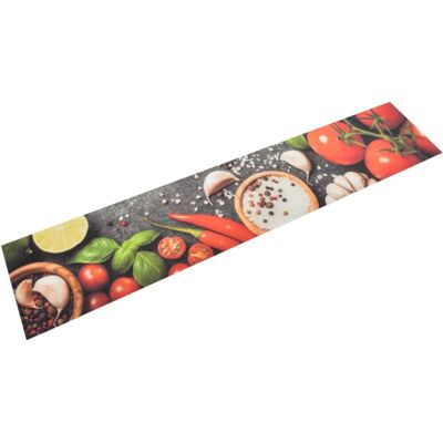 vidaXL Kitchen Rug Washable Vegetables 60x300 cm Velvet Multi-coloured - Kitchen Rug vidaXL Kitchen Rug Washable Vegetables 60x300 cm Velvet Multi-coloured - Kitchen Rug