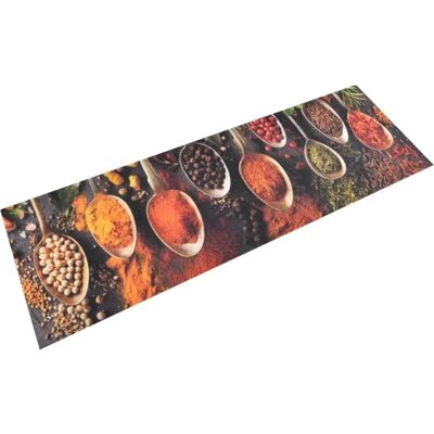vidaXL Køkkengulvsmåtte Vaskbar Ske & Krydderier - 60x180 cm Flerfarvet vidaXL Køkkengulvsmåtte Vaskbar Ske & Krydderier - 60x180 cm Flerfarvet