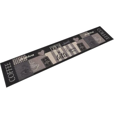 vidaXL Küchenläufer Schwarzer Samt Waschbar 60x300 cm - Küchenläufer vidaXL Küchenläufer Schwarzer Samt Waschbar 60x300 cm - Küchenläufer