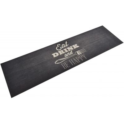 vidaXL Køkkenmåtte Vaskbar Sort 45x150 cm Fløjl Flerfarvet vidaXL Køkkenmåtte Vaskbar Sort 45x150 cm Fløjl Flerfarvet