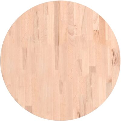 vidaXL Round Beech Wood Tabletop 60cm - Tabletop vidaXL Round Beech Wood Tabletop 60cm - Tabletop