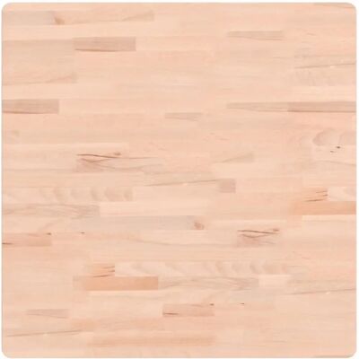 vidaXL 355951 Lichtbruin Massief Beukenhouten Vierkante Tafelblad - Tafel vidaXL 355951 Lichtbruin Massief Beukenhouten Vierkante Tafelblad - Tafel