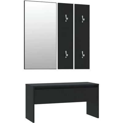vidaXL Hal / Gang Meubelset Zwart Engineered Hout - Hal / Gang Meubelset vidaXL Hal / Gang Meubelset Zwart Engineered Hout - Hal / Gang Meubelset