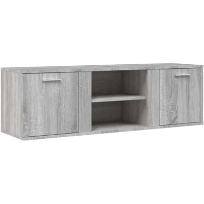 vidaXL Grijze Sonoma Engineering Hout TV Kast - TV Meubel, Media-stand, 120x34x37cm vidaXL Grijze Sonoma Engineering Hout TV Kast - TV Meubel, Media-stand, 120x34x37cm