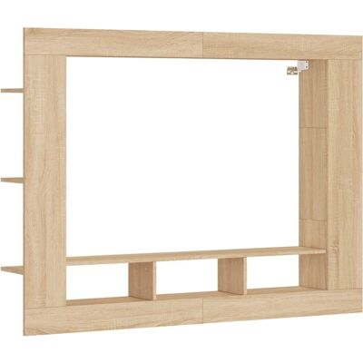 vidaXL Sonoma Eiken Wit TV Kast - TV Console & Sideboard vidaXL Sonoma Eiken Wit TV Kast - TV Console & Sideboard