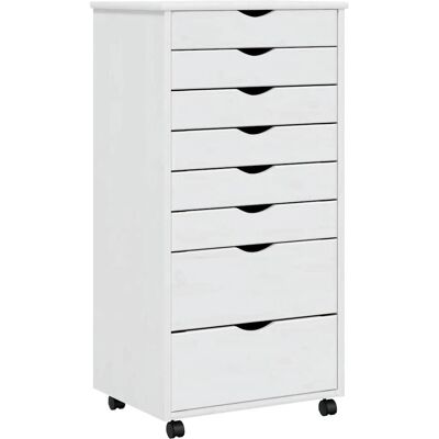 vidaXL Wit Houten Kantoor Kast met Lades - Kantoor Meubel vidaXL Wit Houten Kantoor Kast met Lades - Kantoor Meubel