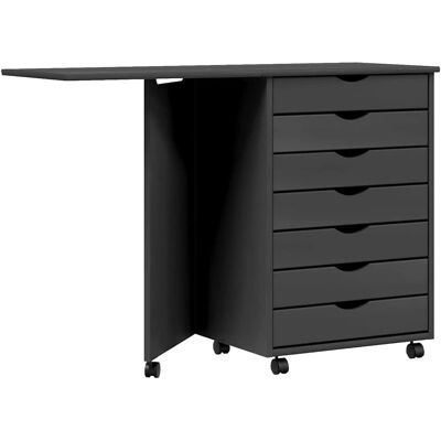 vidaXL Mobil arkivskab med skrivebord - fyr vidaXL Mobil arkivskab med skrivebord - fyr