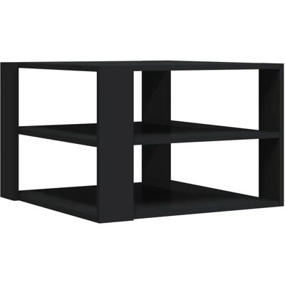 vidaXL Schwarzer Couchtisch mit 3-stöckigem Regal vidaXL Schwarzer Couchtisch mit 3-stöckigem Regal