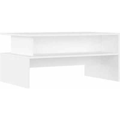 vidaXL 834278 Witte salontafel - Bijzet- en hoektafel - Woonkamermeubel vidaXL 834278 Witte salontafel - Bijzet- en hoektafel - Woonkamermeubel