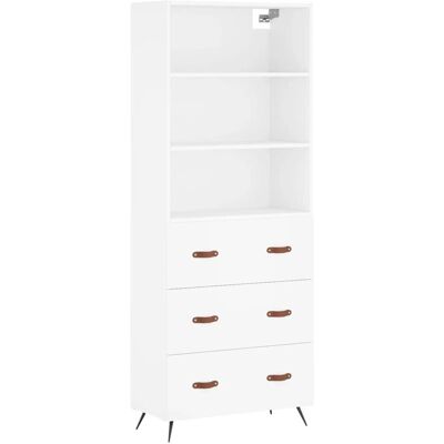 vidaXL Weißer Highboard - Sideboard - 69,5x34x180 cm - Wohnzimmermöbel vidaXL Weißer Highboard - Sideboard - 69,5x34x180 cm - Wohnzimmermöbel