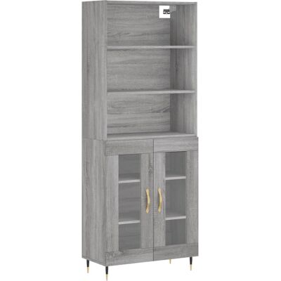 vidaXL Grauer Sonoma Wohnzimmer Sideboard - Stauraum vidaXL Grauer Sonoma Wohnzimmer Sideboard - Stauraum