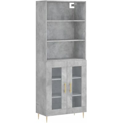 vidaXL Highboard Concrete Grey 69,5x34x180 cm - Sideboard vidaXL Highboard Concrete Grey 69,5x34x180 cm - Sideboard