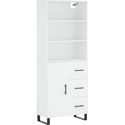 vidaXL Hochboard Weiß 69,5x34x180 cm Spanplatte - Wohnzimmer Sideboard vidaXL Hochboard Weiß 69,5x34x180 cm Spanplatte - Wohnzimmer Sideboard