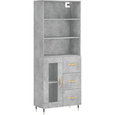 vidaXL Buffet Gris Béton - Meuble de rangement vidaXL Buffet Gris Béton - Meuble de rangement