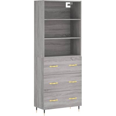 vidaXL Hochboard Grau Sonoma - Sideboard für Wohnzimmer vidaXL Hochboard Grau Sonoma - Sideboard für Wohnzimmer