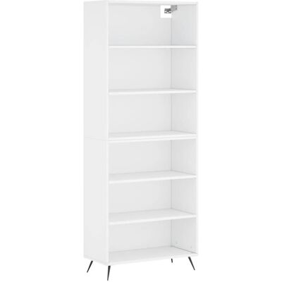 vidaXL Weißes Highboard 69,5x32,5x180 cm Holzwerkstoff - Sideboard vidaXL Weißes Highboard 69,5x32,5x180 cm Holzwerkstoff - Sideboard