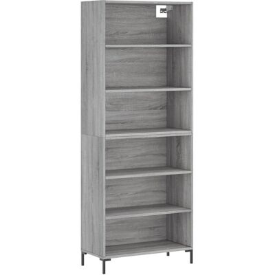 vidaXL Harmaa Sonoma Korkeahylly 69,5x32,5x180 cm - Olohuoneen Huonekalut vidaXL Harmaa Sonoma Korkeahylly 69,5x32,5x180 cm - Olohuoneen Huonekalut