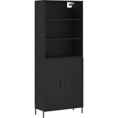 vidaXL Buffet pour salon - Meuble de rangement, Bois ingénierie, Noir - Publicité vidaXL Buffet pour salon - Meuble de rangement, Bois ingénierie, Noir - Publicité