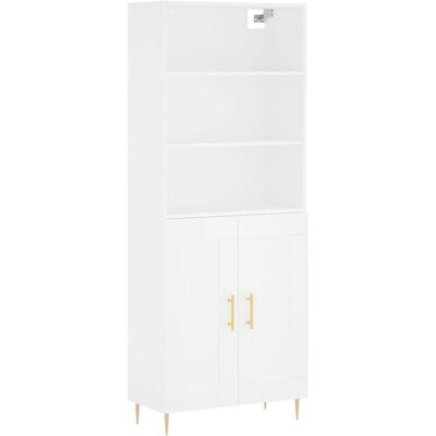 vidaXL Hochschrank Weiß 69,5x34x180 cm Sperrholz - Highboard vidaXL Hochschrank Weiß 69,5x34x180 cm Sperrholz - Highboard