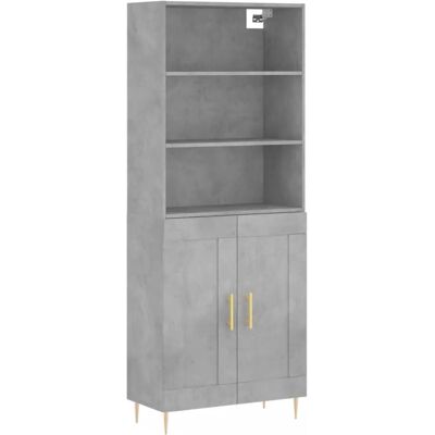vidaXL Wohnzimmer Sideboard - Betonggrau - 69,5x34x180 cm vidaXL Wohnzimmer Sideboard - Betonggrau - 69,5x34x180 cm