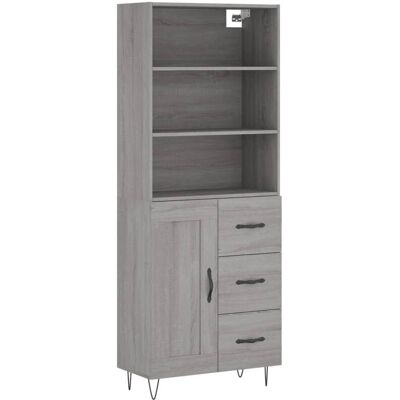 vidaXL Highboard Grau Sonoma 69,5x34x180 cm - Sideboard vidaXL Highboard Grau Sonoma 69,5x34x180 cm - Sideboard